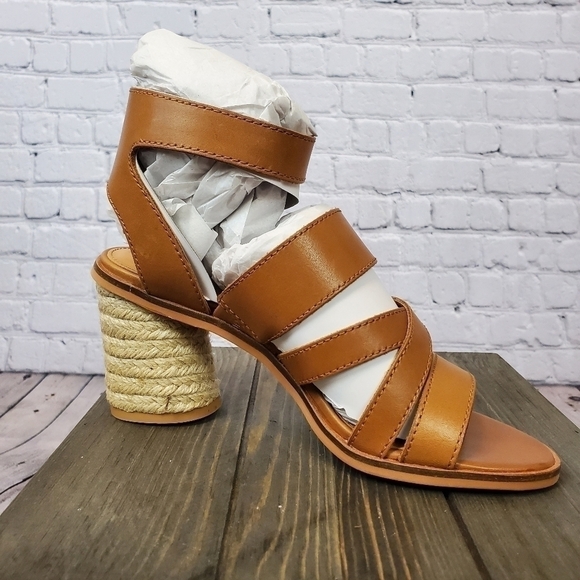 FRYE & Co. Leiah Mixed Strap Sandal Cognac sz. 6 - Picture 8 of 11